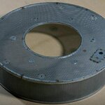 36" Diameter Perforated Stainless Steel w/ 16-guage Rolled Angle Exterior Projects.